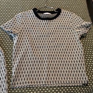 Zara Black and white top and skirt set